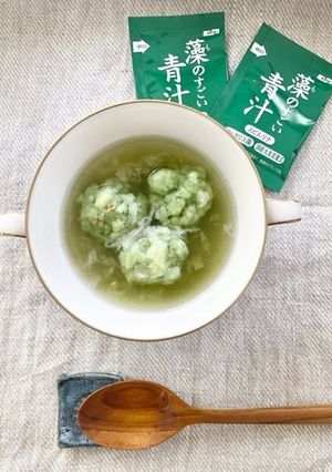 スピルリナ入お手軽エビ団子あんかけスープ-レシピのメイン写真