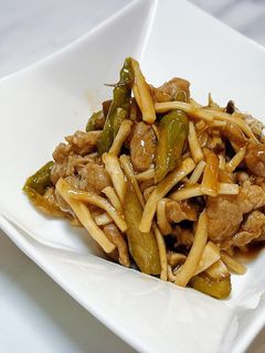 エリンギとアスパラの豚肉オイスター炒め-レシピのメイン写真