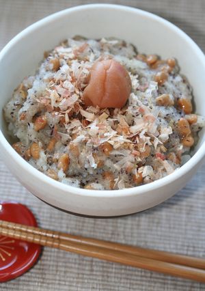 梅✿ゆかり✿おろし✿納豆ご飯-レシピのメイン写真