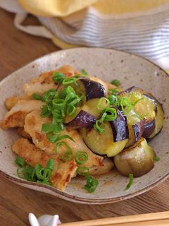 鶏むね肉となすのさっぱり炒め-レシピのメイン写真