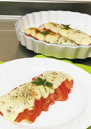 トマトのパン粉チーズ焼き-レシピのメイン写真
