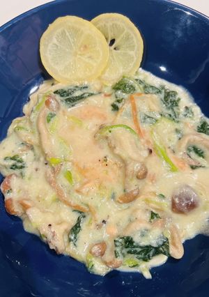 絶品♡鮭ときのこの豆乳クリーム煮-レシピのメイン写真