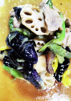 豚駒、夏野菜、味噌和え!厨房ばあばぁ!-レシピのメイン写真
