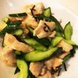 鶏胸肉とキュウリの塩昆布あえ
