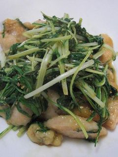 簡単★水菜と鶏肉のしょうが焼き-レシピのメイン写真