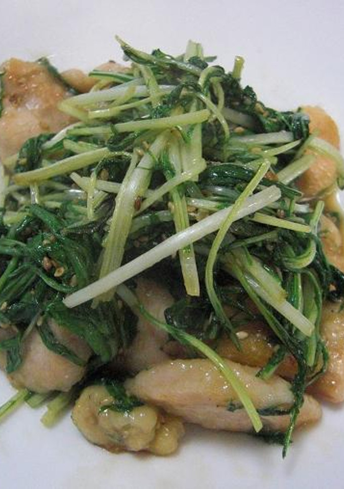 簡単★水菜と鶏肉のしょうが焼き-レシピのメイン写真