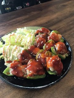 豚こまとチーズで♡ピーマンの肉詰め♫-レシピのメイン写真