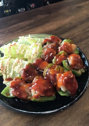 豚こまとチーズで♡ピーマンの肉詰め♫-レシピのメイン写真