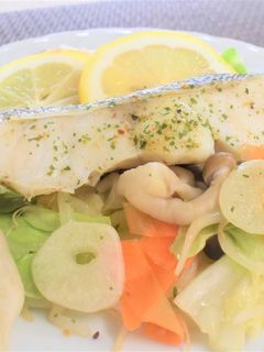 たらと野菜のレモンバター蒸し-レシピのメイン写真