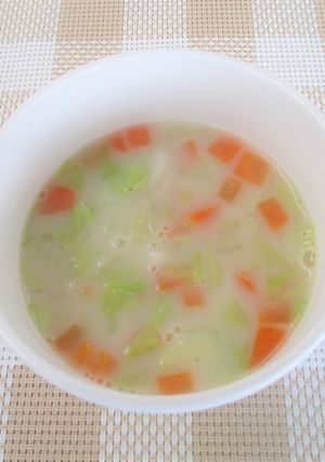 【離乳食後期～】たらと野菜のミルクスープ-レシピのメイン写真