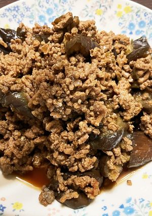 ナスとひき肉のケチャップソ－ス炒め-レシピのメイン写真