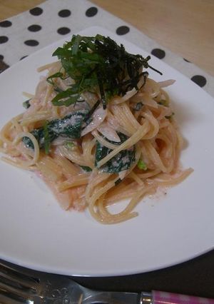 たらことほうれん草のクリームパスタ☆-レシピのメイン写真