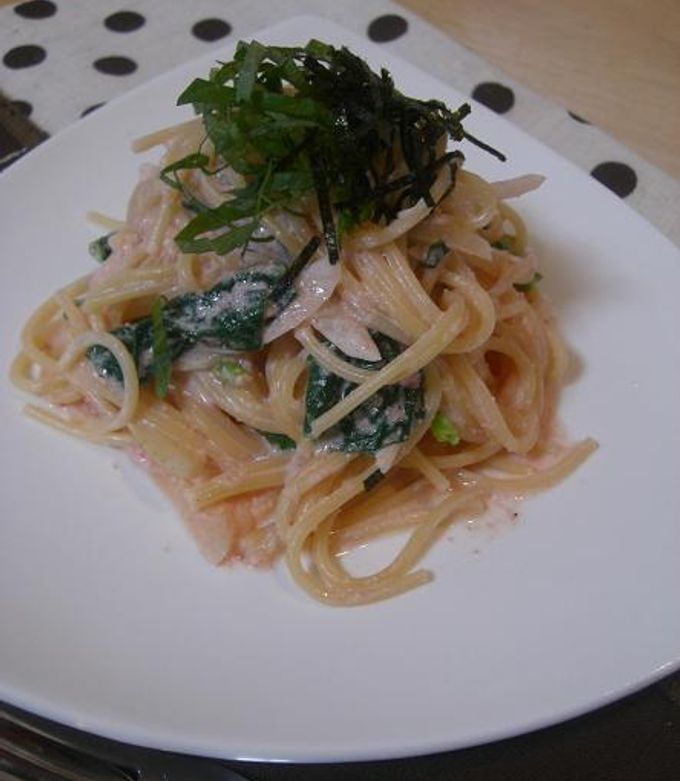 たらことほうれん草のクリームパスタ☆-レシピのメイン写真