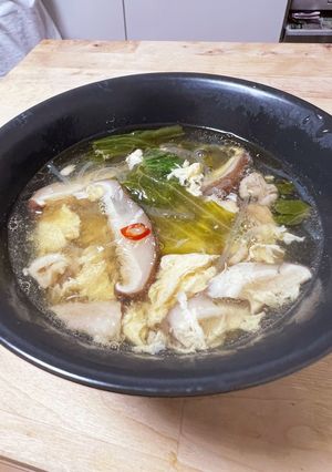 レタスの外側の葉っぱ☆さっぱりお酢スープ-レシピのメイン写真