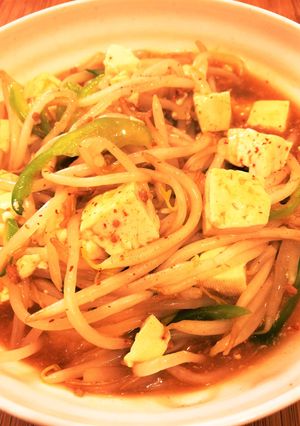 セブンPの素で簡単もやしたっぷり麻婆豆腐-レシピのメイン写真