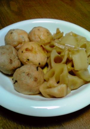小粒がんもとレンコンの煮物-レシピのメイン写真