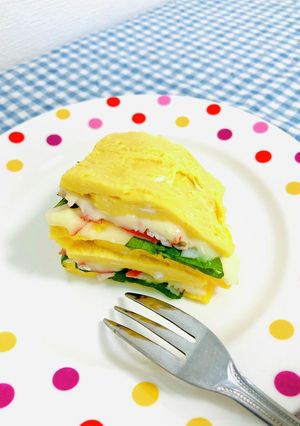 大葉とたまごの和風ミルフィーユ♪-レシピのメイン写真
