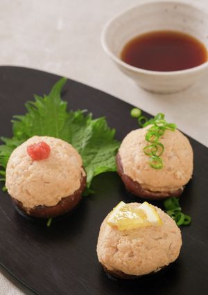 蒸し鶏でヘルシーな椎茸シュウマイ♪-レシピのメイン写真