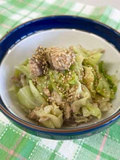 ベジ♪サバ缶とキャベツのごまポン和え-レシピのメイン写真