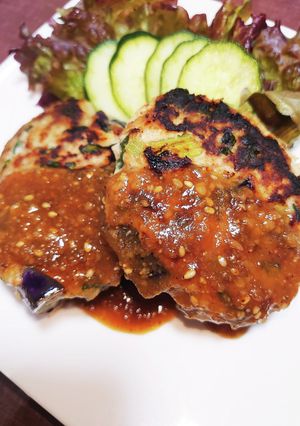 ゴロゴロ野菜のヘルシーハンバーグ☆-レシピのメイン写真