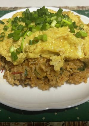 ニラ玉トマトオムライス-レシピのメイン写真