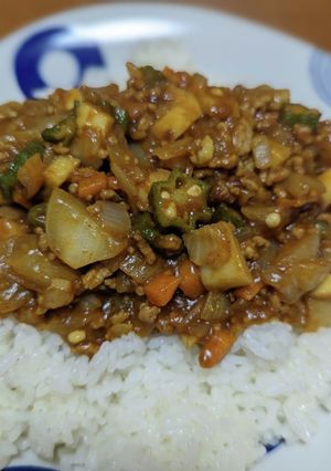 真竹とオクラのキーマカレー-レシピのメイン写真