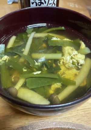 ニラ卵きのこスープ-レシピのメイン写真