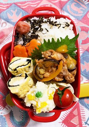 6/8 ﾖｯﾁｬﾝ 豚ケチャップ炒め弁当-レシピのメイン写真