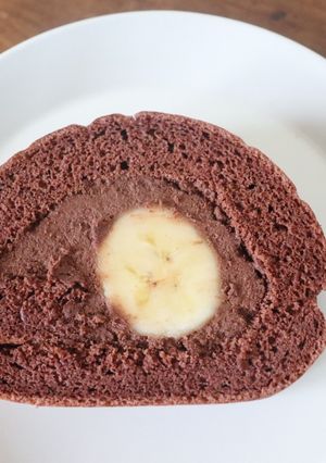 米粉のチョコバナナロールケーキ-レシピのメイン写真