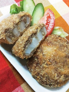 お義母さんの味・れんこんの肉詰めフライ-レシピのメイン写真