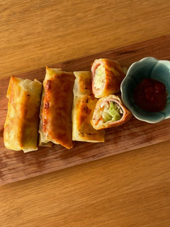 キャベツとハムチーズの春巻き-レシピのメイン写真