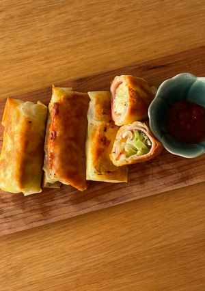 キャベツとハムチーズの春巻き-レシピのメイン写真
