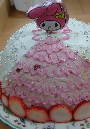 【ドレス型＊バースデーケーキ】-レシピのメイン写真