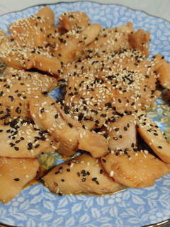 鶏むね肉もやわらか♪もろみ胡麻照り焼き-レシピのメイン写真