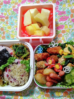 おにぎり弁当(カリカリ梅ひじき)-レシピのメイン写真