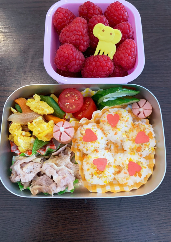 お花風弁当☆幼稚園用☆3歳　年少-レシピのメイン写真
