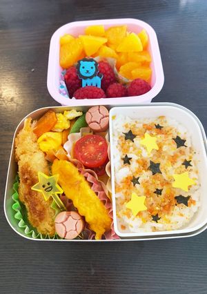 スター弁当☆幼稚園用☆3歳　年少-レシピのメイン写真