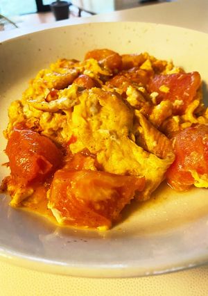 蕃茄炒蛋(トマトと卵の中華風炒め)-レシピのメイン写真