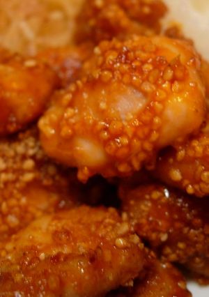 ”揚げずにから揚げ粉”で胡麻ケチャップ鶏-レシピのメイン写真