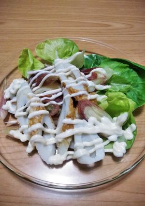 梨湖の簡単激速!ちくわみょうがサラダ-レシピのメイン写真