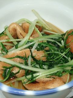 水菜と油揚げの煮浸し風❤ 炒めもの-レシピのメイン写真