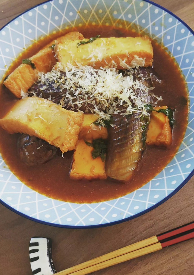 茄子と厚揚げのトマトジュース煮込み-レシピのメイン写真