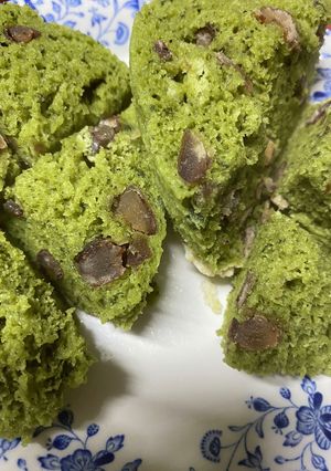豆乳小豆抹茶蒸しパン-レシピのメイン写真