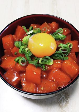 サーモンユッケ丼-レシピのメイン写真