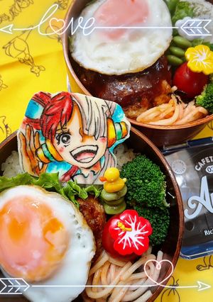 ワンピース ウタ オブアート キャラ弁-レシピのメイン写真