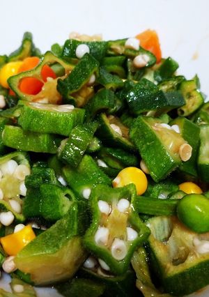 5分レンチンで副菜！オクラの和え物-レシピのメイン写真
