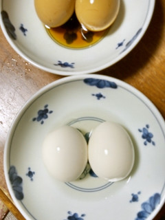 ゆで卵・5倍希釈の白だしと2倍の麺つゆで-レシピのメイン写真