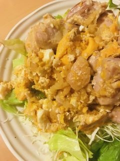 鶏もも肉のあまから玉子とじ-レシピのメイン写真