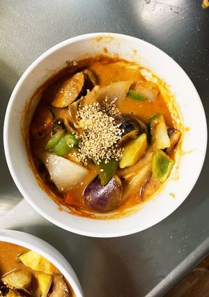 根菜茄子洋風きな粉味噌ケチャ味野菜炒め-レシピのメイン写真