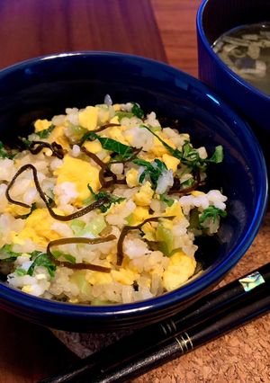 冷凍も◎青梗菜と卵の出汁混ぜご飯・菜めし-レシピのメイン写真